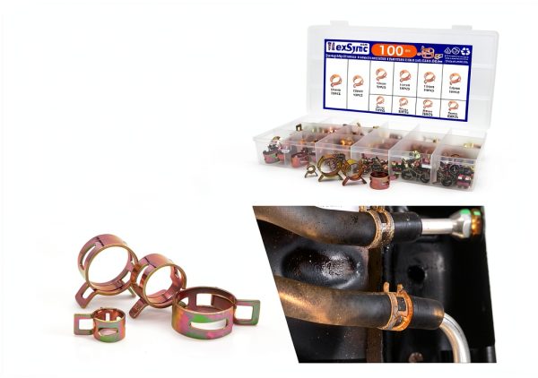 NexSync Spring Hose Clamps 65 Manganese Steel Double Ear-8