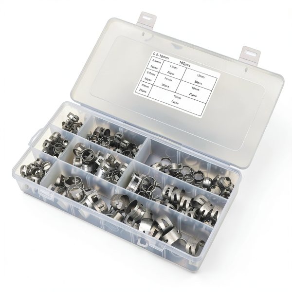 Kuuleyn 304 Stainless Steel Spring Hose Clamps 160-Piece Set-6