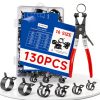 Spring Hose Clamps by SEKSUALA 130-Piece Assortment Kit-0