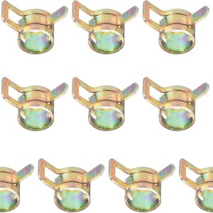 PATIKIL Spring Hose Clamps Zinc Plated 65Mn Steel Leak Proof-0