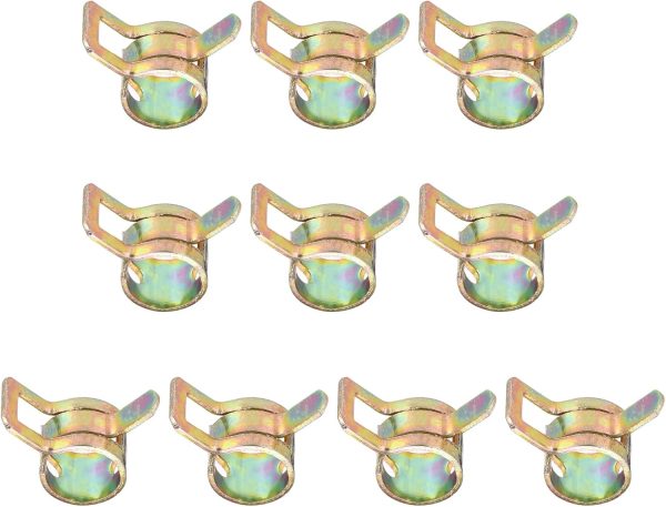 PATIKIL Spring Hose Clamps Zinc Plated 65Mn Steel Leak Proof-0