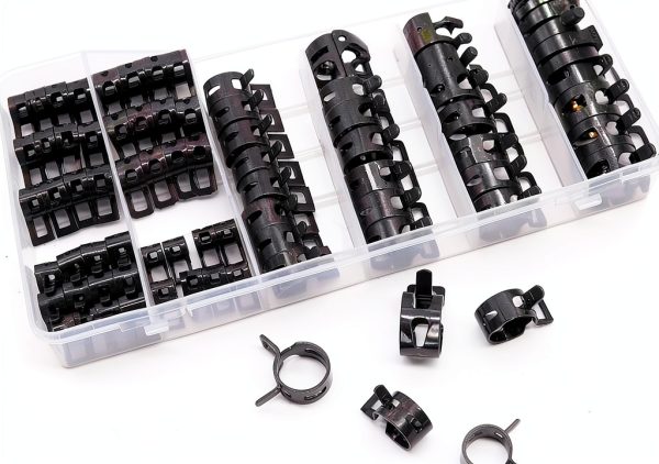 Smseace Spring Hose Clamps Carbon Steel Leak Proof 8 Sizes-3
