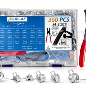 SEKSUALA Spring Hose Clamps 360pcs 5-34mm Steel_65Mn-0