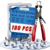 SEKSUALA Spring Hose Clamps 180pcs Grey-0