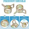 PATIKIL Spring Hose Clamps Zinc Plated 65Mn Steel Leak Proof-2