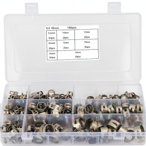 Kuuleyn 304 Stainless Steel Spring Hose Clamps 160-Piece Set-0