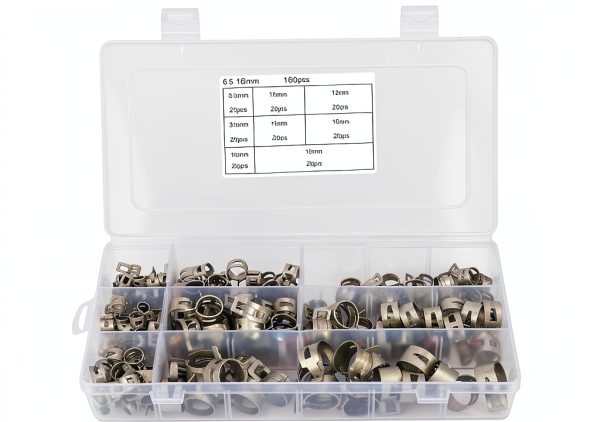 Kuuleyn 304 Stainless Steel Spring Hose Clamps 160-Piece Set-0