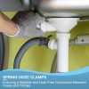 PATIKIL Spring Hose Clamps Zinc Plated 65Mn Steel Leak Proof-5