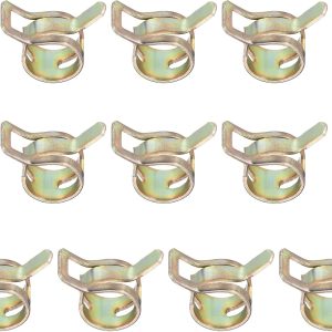PATIKIL Spring Hose Clamps Zinc Plated 65Mn Steel Leak Proof-0