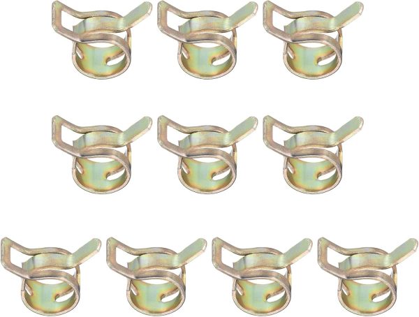 PATIKIL Spring Hose Clamps Zinc Plated 65Mn Steel Leak Proof-0