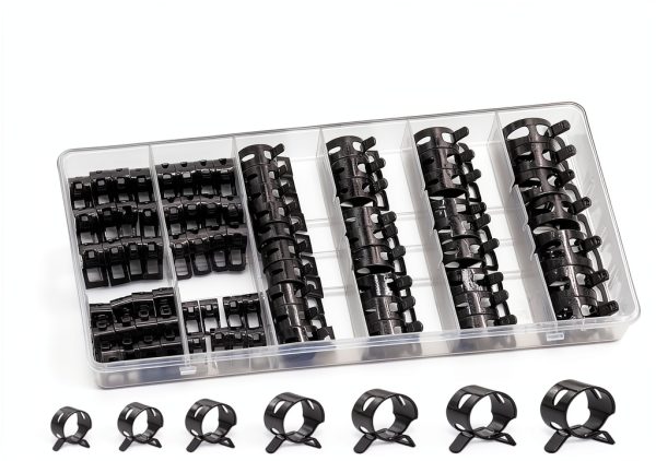 Smseace Spring Hose Clamps Carbon Steel Leak Proof 8 Sizes-0