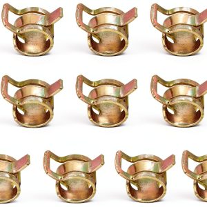 PATIKIL Spring Hose Clamps Zinc Plated 65Mn Steel Leak Proof-0