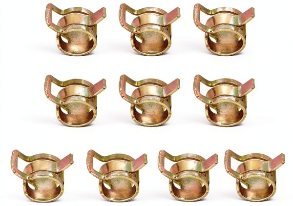PATIKIL Spring Hose Clamps Zinc Plated 65Mn Steel Leak Proof-0