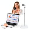 AceTaken White Webcam Stand Adjustable 17in-1