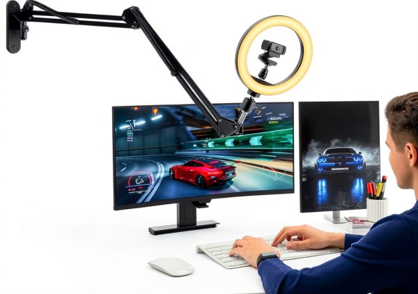 Acetaken Mount Webcam Wall Mount Adjustable Aluminum Alloy-1