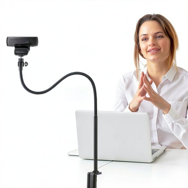 Webcam Mount Acetaken Adjustable Black Clamp-1