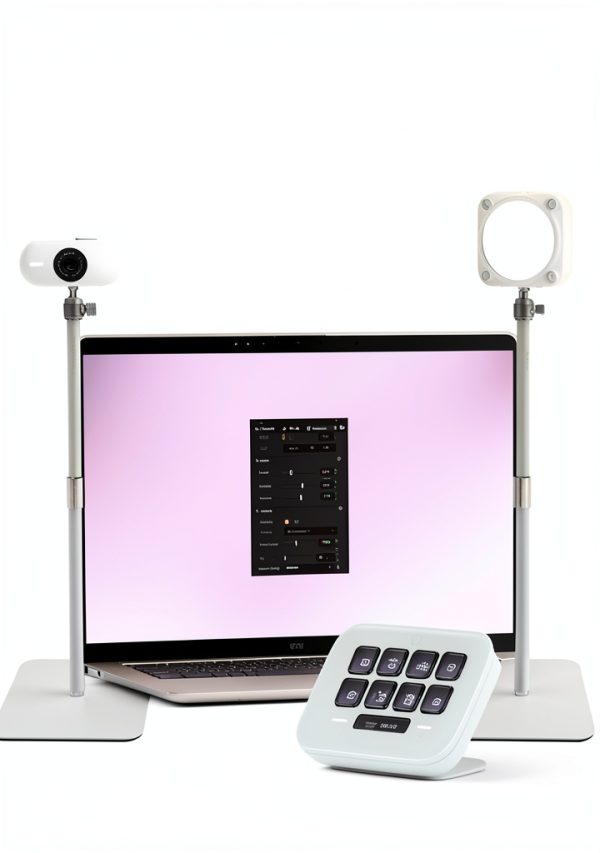 AceTaken White Webcam Stand Adjustable 17in-2