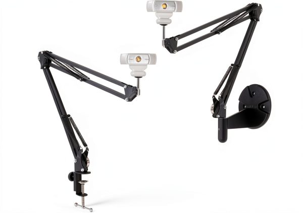 Acetaken Webcam Mount Suspension Arm with Desk Clamp and Wall Mount-0