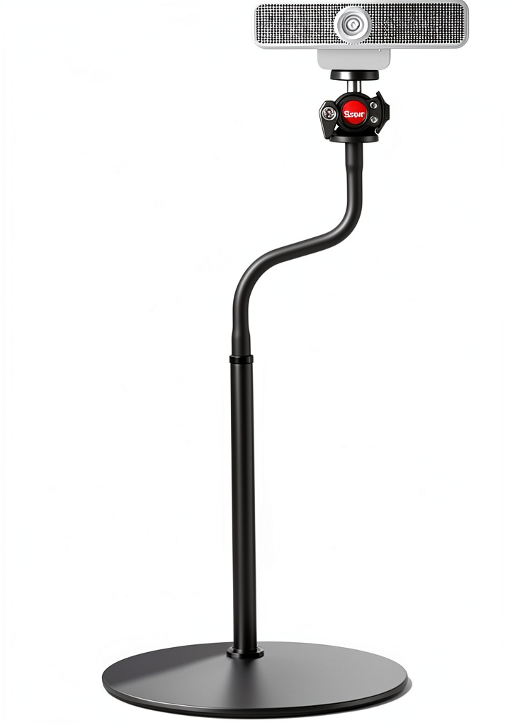 Etour Webcam Stand on a wooden desk