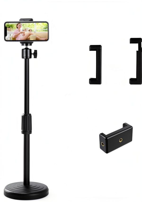 Khazylorr 18‑inch Adjustable Webcam Stand with 360° Ball Head-4