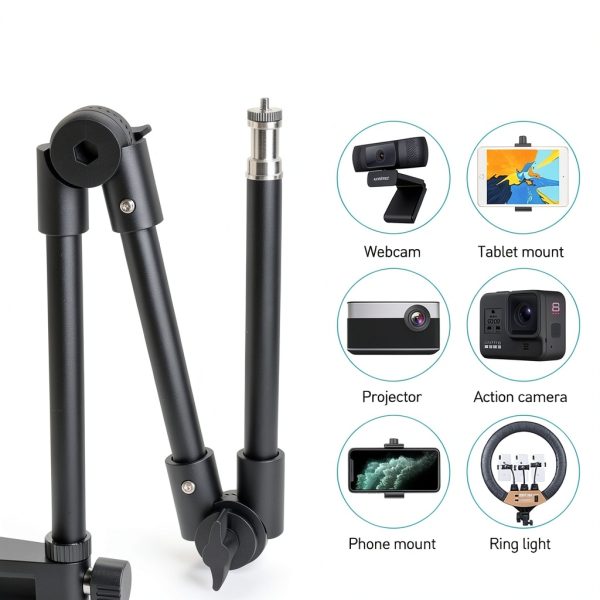 KDD Webcam Stand Aluminum Mount Black Large Model KDD-006-2