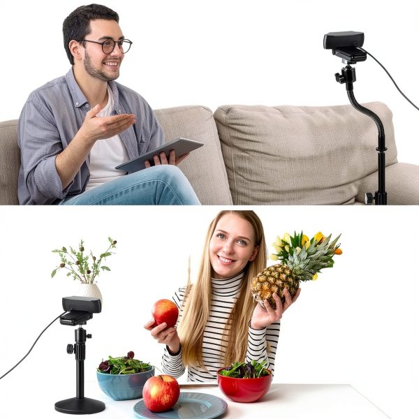 Webcam Stand Puroma WS01 Metal Tripod with Goose Neck Arm-7
