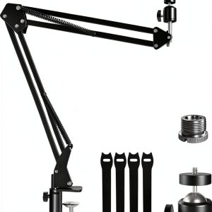 Etour Webcam Boom Arm Mount 27in Desk Clamp with 1/4‑inch Ball Head-0