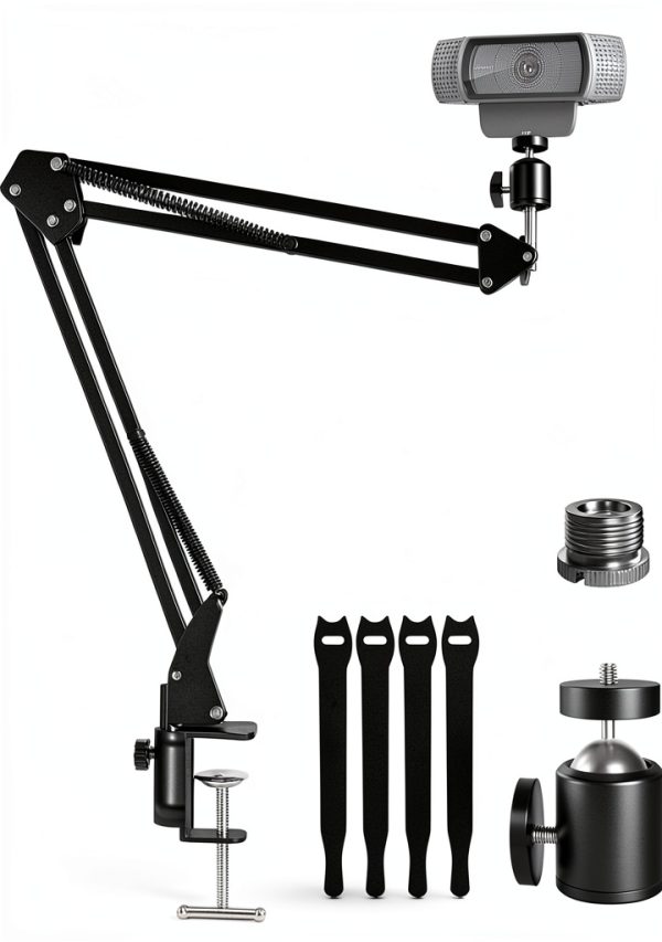 Etour Webcam Boom Arm Mount 27in Desk Clamp with 1/4‑inch Ball Head-0