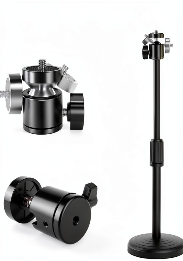 Khazylorr 18‑inch Adjustable Webcam Stand with 360° Ball Head-2