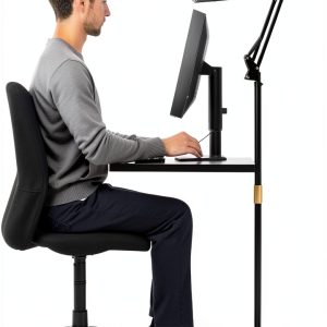 Webcam Floor Stand Acetaken WFS-ACT-003 Adjustable Black 22-70in Pole-0
