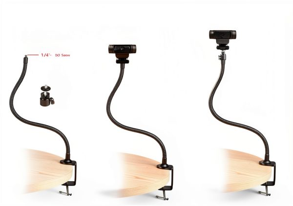 AceTaken Webcam Stand Rotatable Ball‑Head Adapter Black 25WMGRS‑002-2
