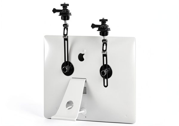 JCWINY Adjustable Webcam Mount for Monitor Black 9-inch Arm-1
