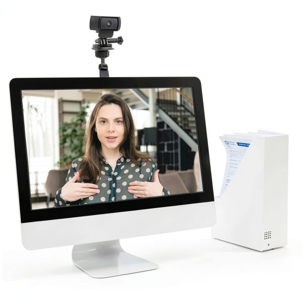 JCWINY Adjustable Webcam Mount for Monitor Black 9-inch Arm-5