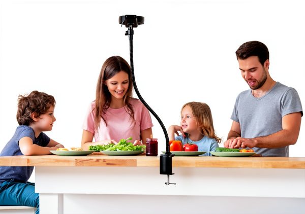 AceTaken Webcam Stand Rotatable Ball‑Head Adapter Black 25WMGRS‑002-3