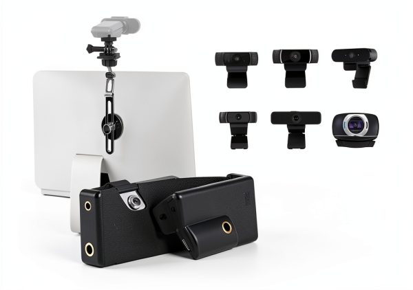 JCWINY Adjustable Webcam Mount for Monitor Black 9-inch Arm-4