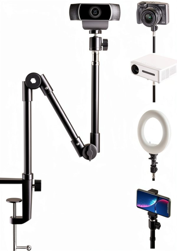 KDD Webcam Stand Aluminum Mount Black Large Model KDD-006-0