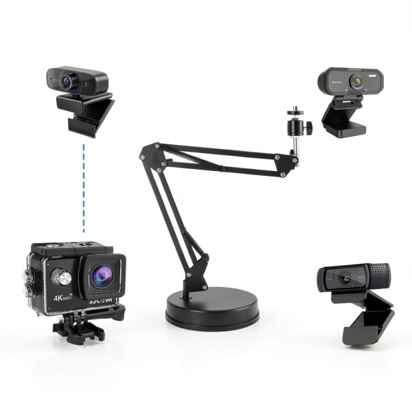 OXENDURE Webcam Mount 360° Turntable Black OX-WCA01-5