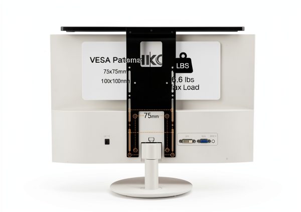 Webcam Mount IFCASE Black Monitor Shelf VESA Compatible Design-1