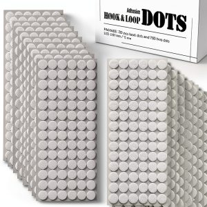 1560 Pcs Hook and Loop Dots Adhesive Nylon 0.59 Inch White by Adhoklop-0