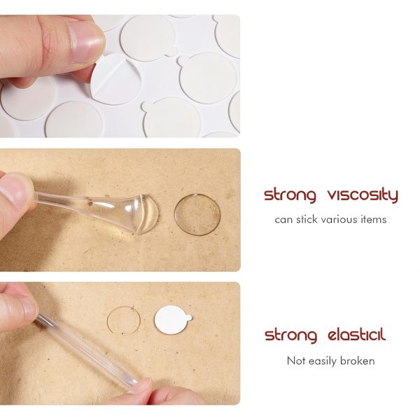Clear Adhesive Dots 108 Pcs 20mm Removable Double‑Sided by SmoTecQ-1