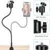 InnoGear Webcam Stand with Phone Mount, Desk Camera Arm Stands Gooseneck for Logitech Webcam BRIO 4K C960 C920 C920S C922 C922x C925e C930 C930e C615 NexiGo N60, Right Light, Gopro with 1/4" Thread-4