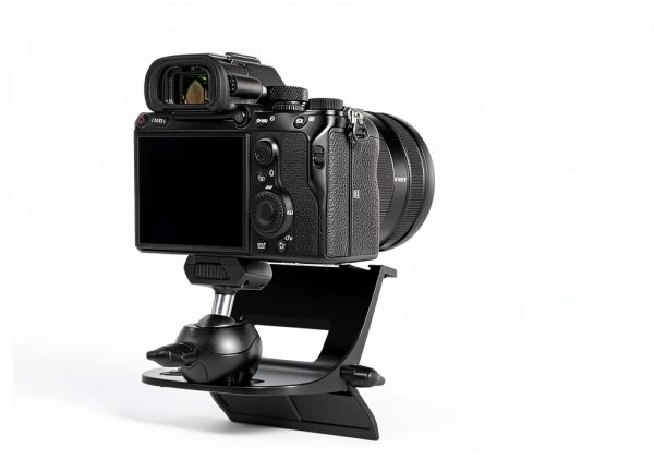 RAUBAY 【CM01】 Monitor Top Camera Mount Clamp, Hanging Webcam Stand with 1/4" Screw, Suitable for Flat-Screen Monitors, for Live Stream, Video Conferencing, YouTube, TikTok, etc.-3