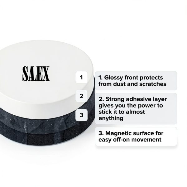 Small Magnets SALEX 0.8 Inch Adhesive Dots Pack of 120 for Crafts-1
