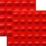 Bump Dots Mixed Small and Medium Round Orange Red 60 Pack by MaxiAids-0