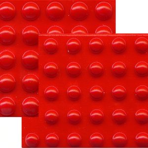 Bump Dots Mixed Small and Medium Round Orange Red 60 Pack by MaxiAids-0