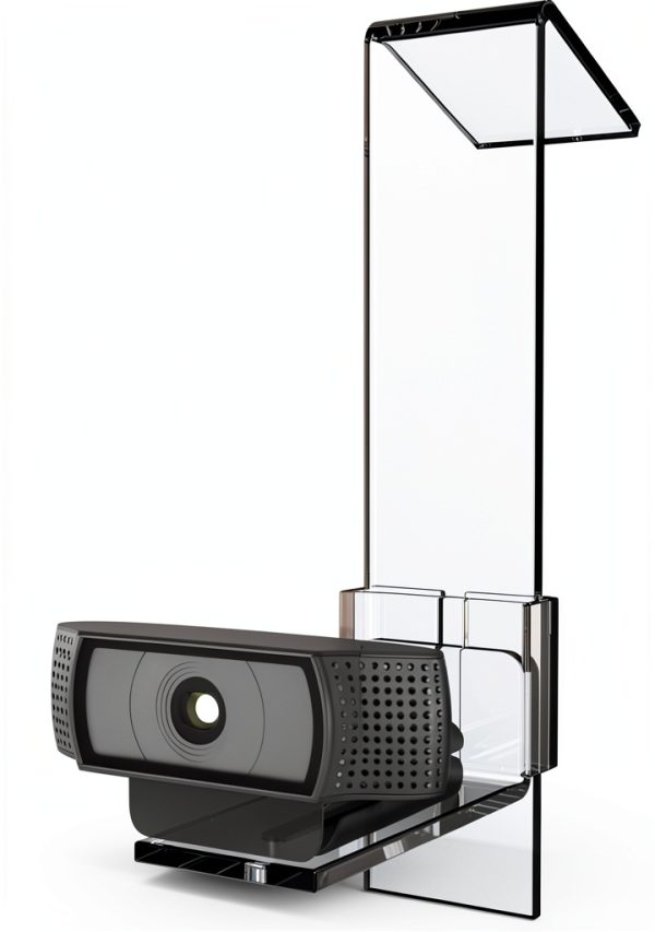 PlexiCam Pro V2 | Center Screen/Middle Screen Webcam Mount | Position Any Webcam (Not Included) Anywhere/Any Screen (Laptops-32) | Tripod gooseneck teleprompter Alternative for Eye Contact Audience-0