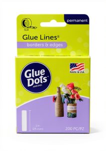 Glue Dots Double Sided Adhesive Permanent 1" Clear Roll of 200-0