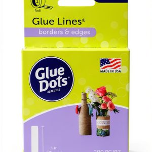 Glue Dots Double Sided Adhesive Permanent 1" Clear Roll of 200-0
