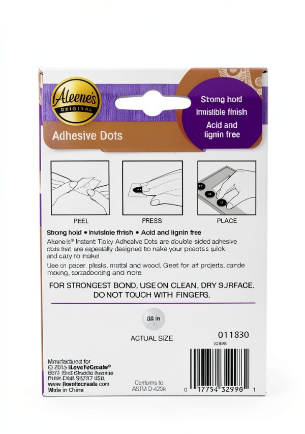 Aleene's Instant Tacky Adhesive Dots, Acid Free Glue Dots, Strong Hold, 3/8" Dots, 120 Pieces-6