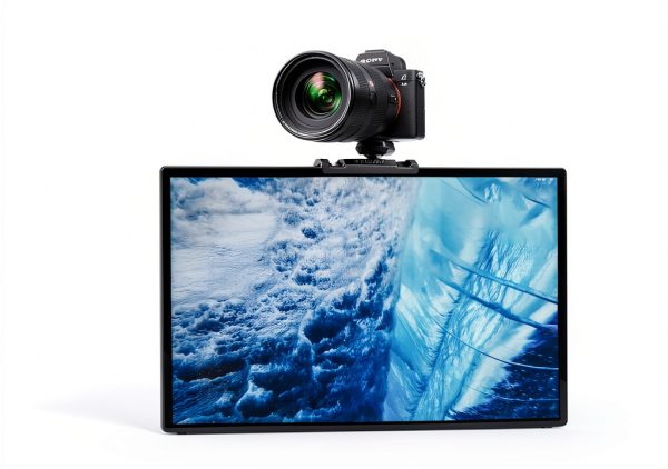 RAUBAY 【CM01】 Monitor Top Camera Mount Clamp, Hanging Webcam Stand with 1/4" Screw, Suitable for Flat-Screen Monitors, for Live Stream, Video Conferencing, YouTube, TikTok, etc.-4